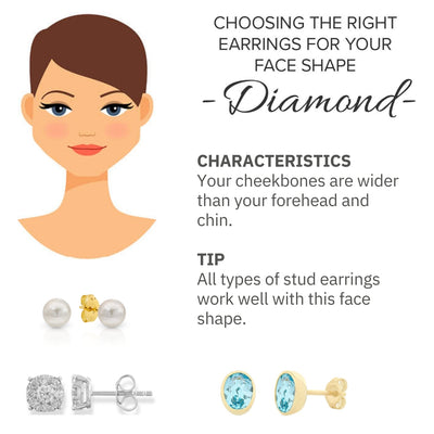 Earrings to Suit a Diamond Face Shape
