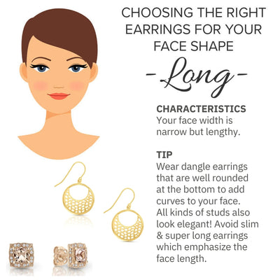 Earrings to Suit a Long Face Shape