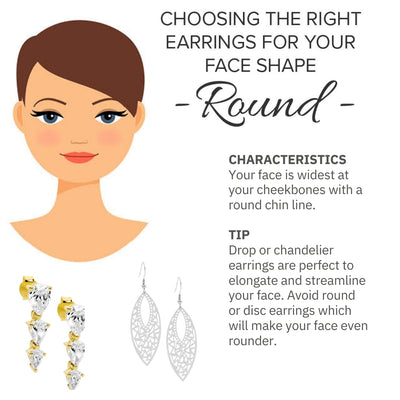 Earrings to Suit a Round Face Shape