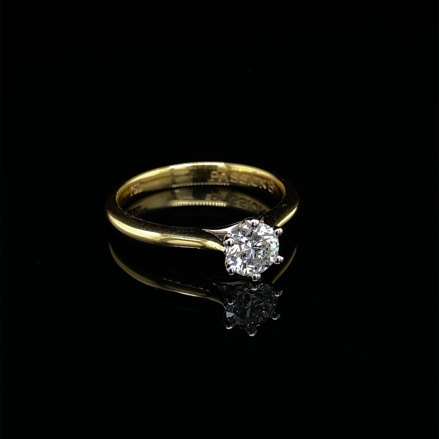 18ct Gold Solitaire Passion8 Diamond Ring - 0.59 Carats