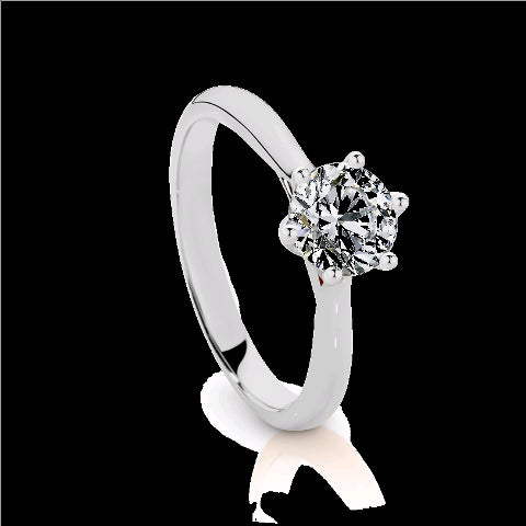 18ct White Gold Diamond Solitaire Engagement Ring 0.70 Carats