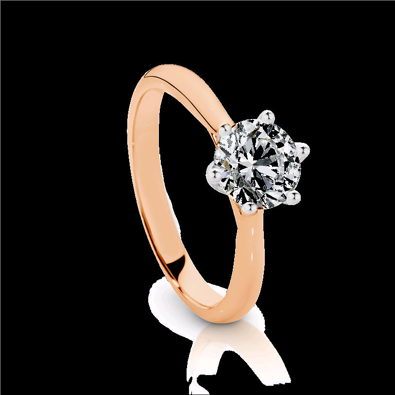 18ct Rose Gold 1.00 Carat Diamond Solitaire Engagement Ring