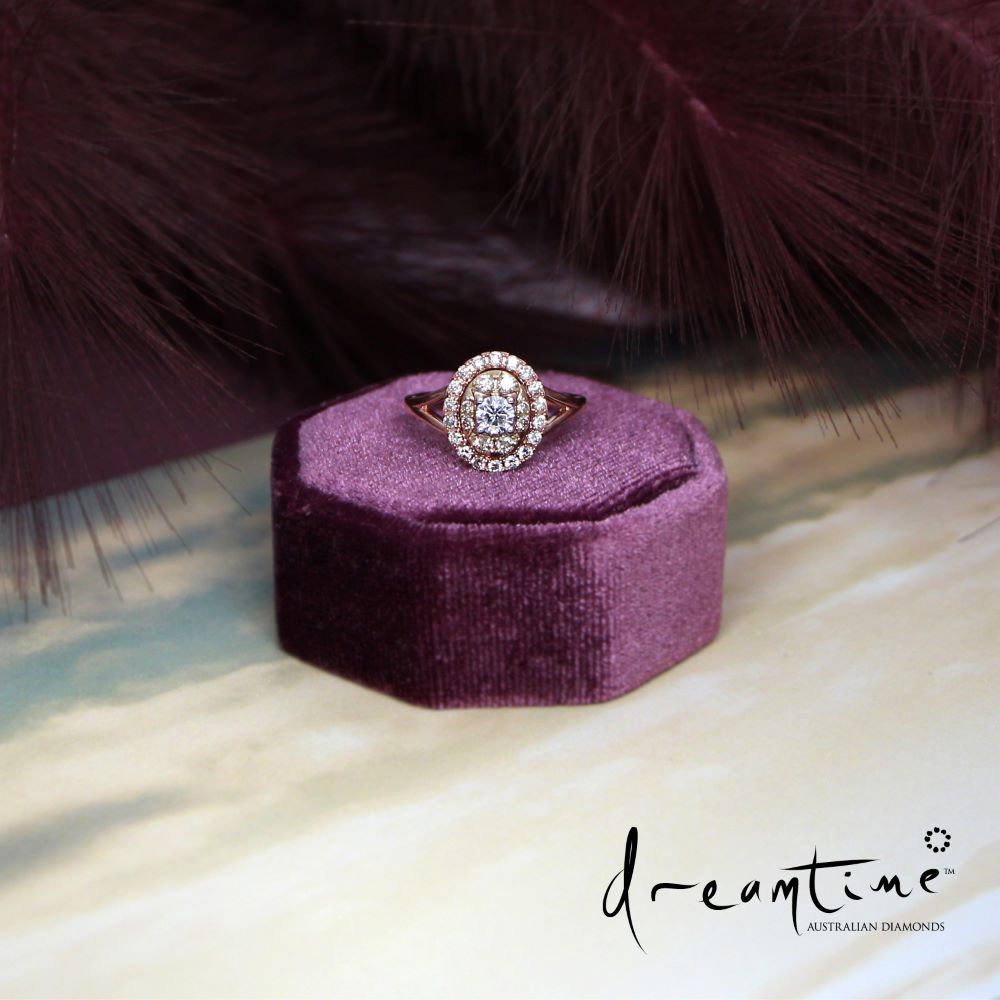 Dreamtime Argyle Diamond Oval Dress Ring - 0.75 carats.
