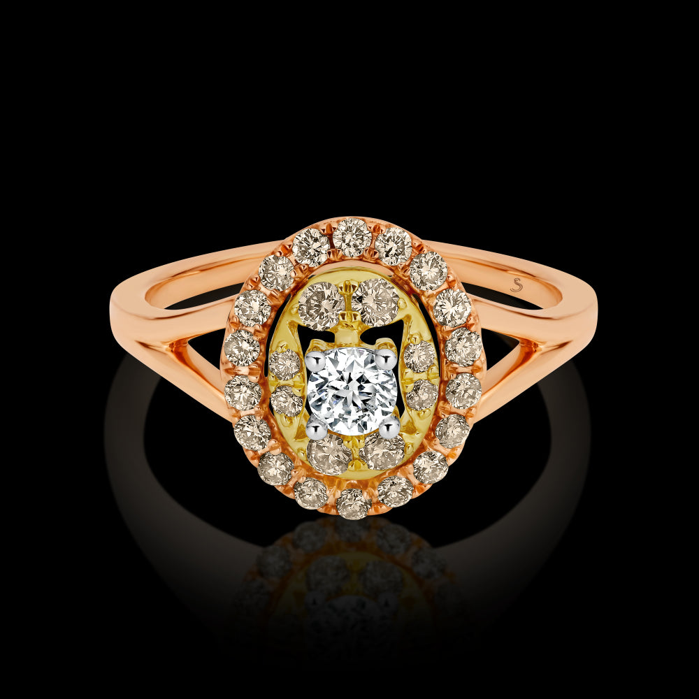 Dreamtime Argyle Diamond Oval Dress Ring - 0.75 carats.