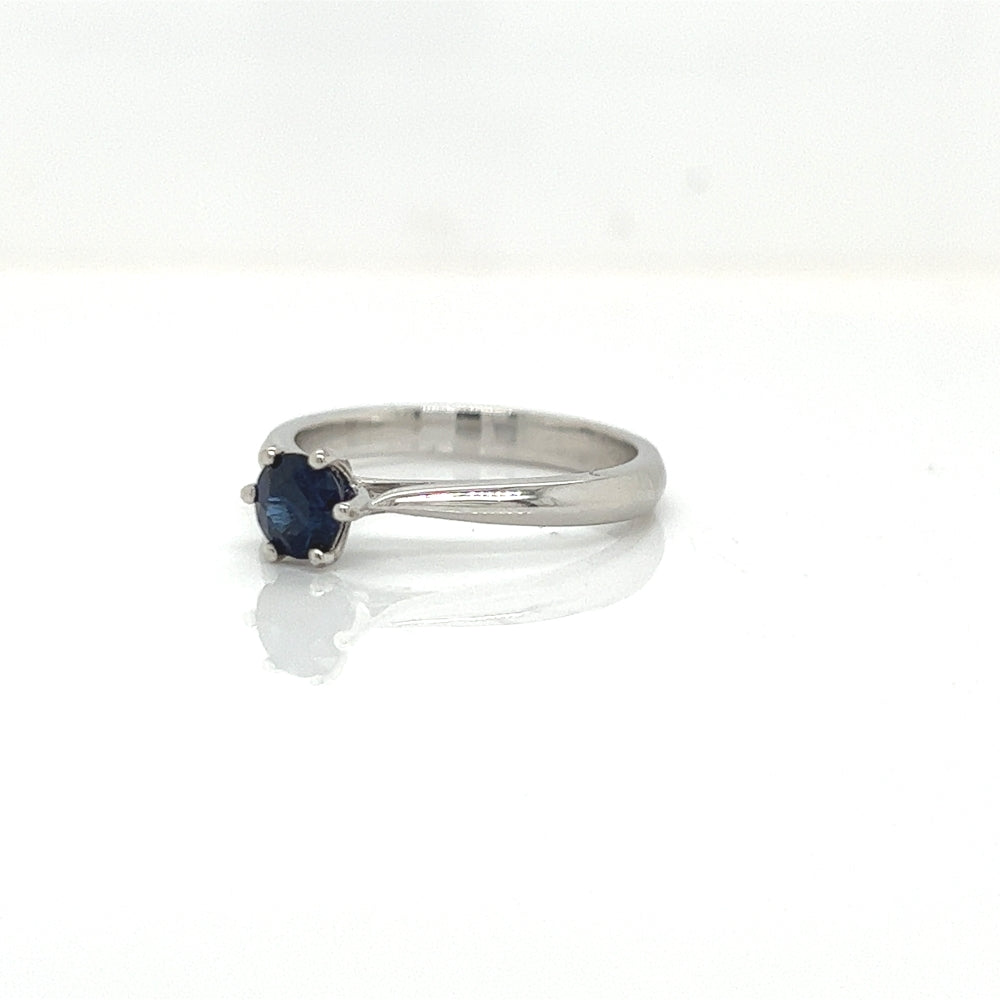 Australian blue Sapphire Solitaire Ring.