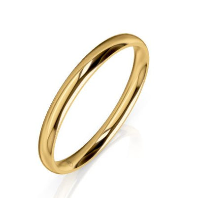 18ct Yellow Gold Rounded Wedding Ring.