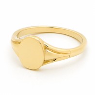 9ct. Yellow Gold Oval Signet Ring