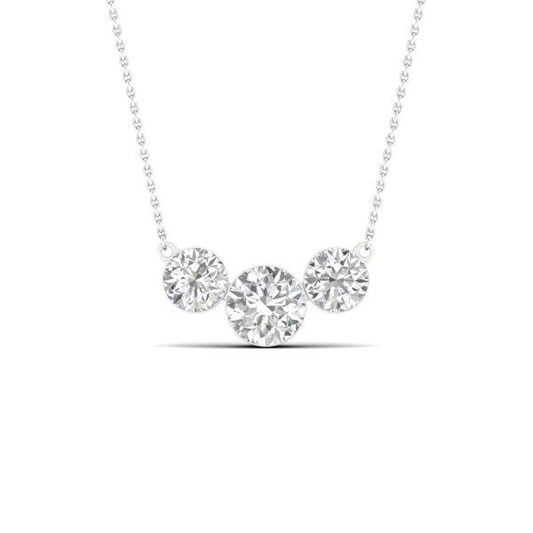 18ct White Gold Diamond Diamond Slider pendant