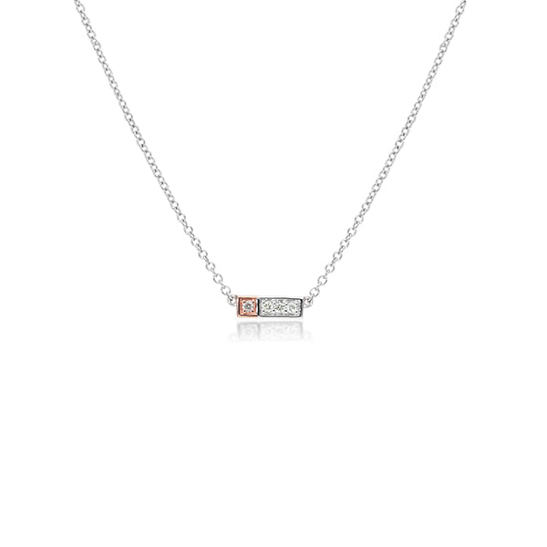 Argyle Pink Diamond Small Bar Necklace.