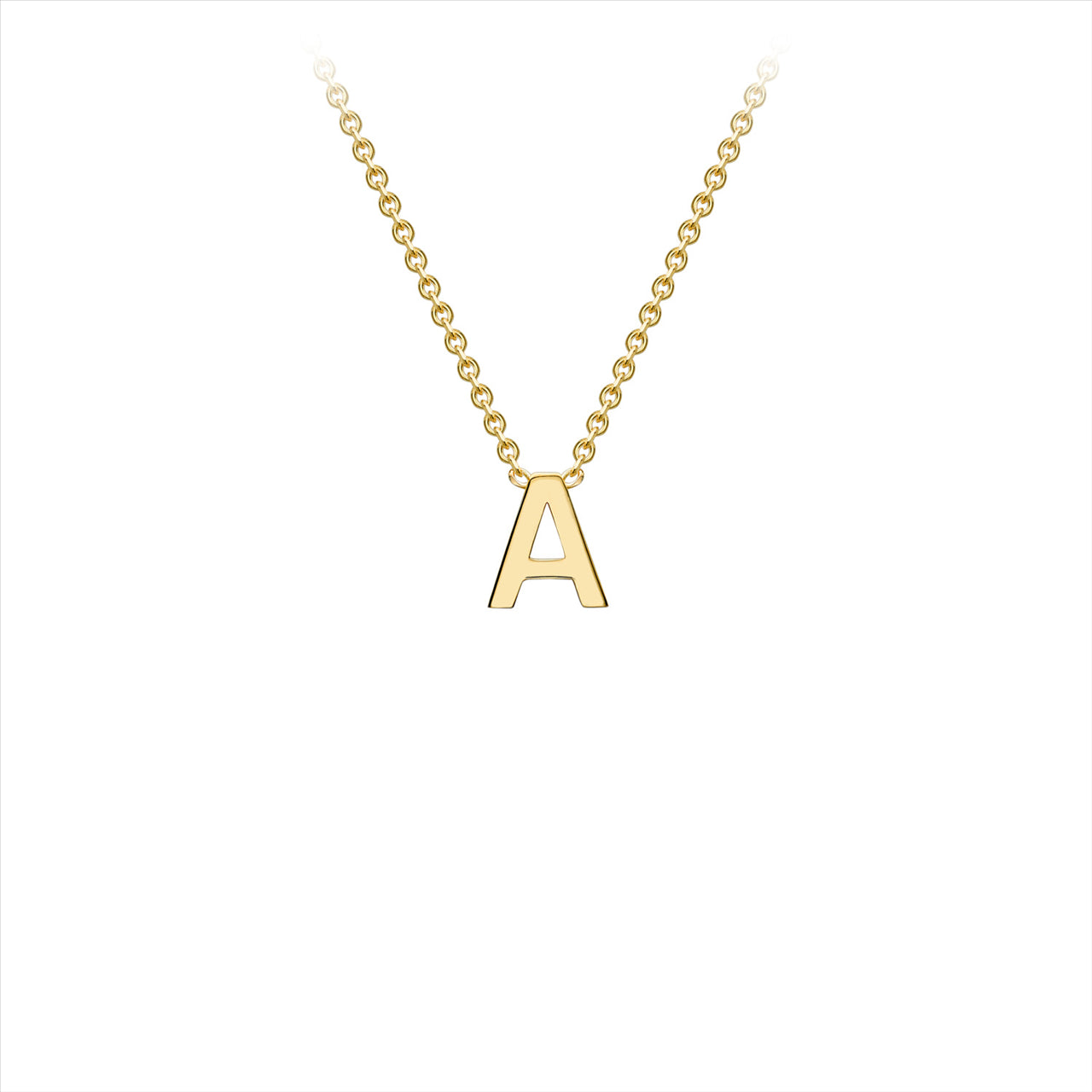 9ct Yellow Gold Delicate Initial A Necklace