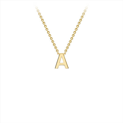 9ct Yellow Gold Delicate Initial A Necklace
