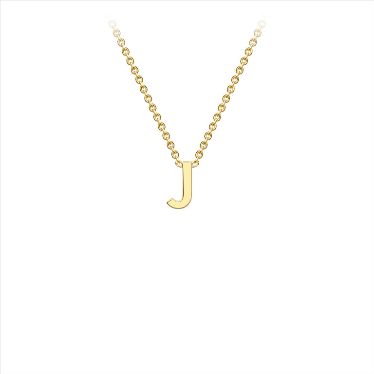 9ct Yellow Gold Dainty Initial J Necklace