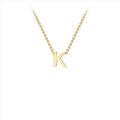 9ct Yellow Gold Dainty Initial K Necklace