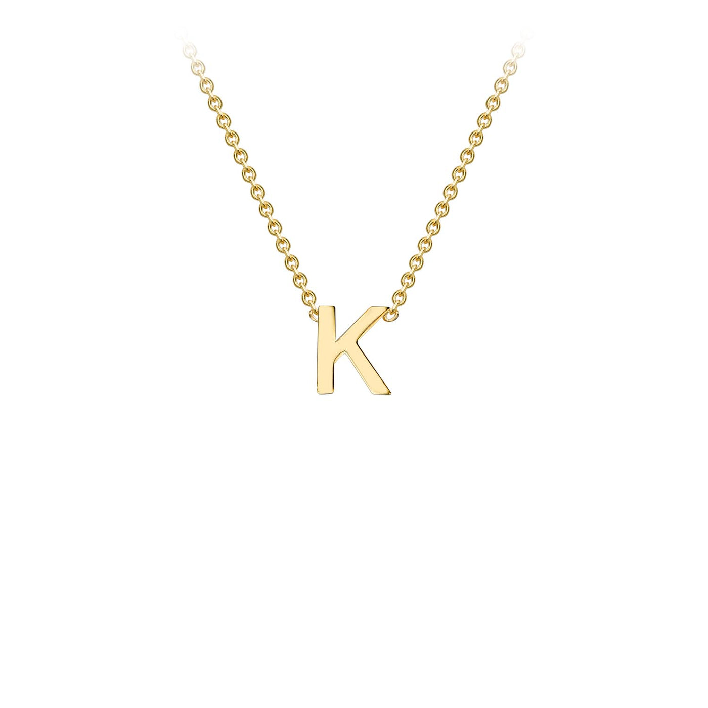 9ct Yellow Gold Dainty Initial K Necklace