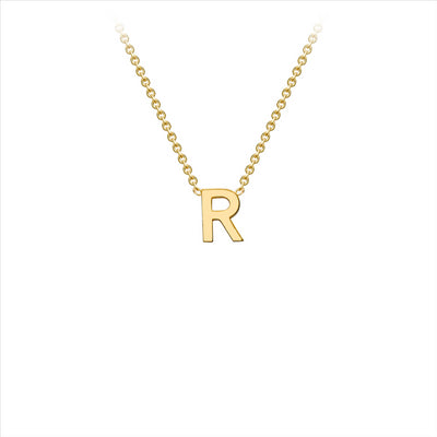 9ct Yellow Gold Dainty Initial R Necklace