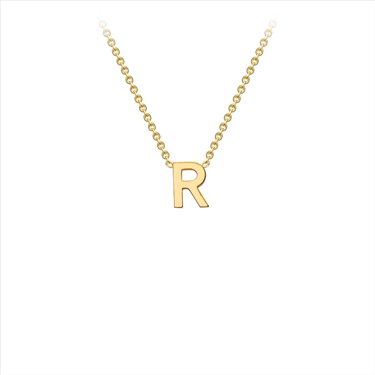 9ct Yellow Gold Dainty Initial R Necklace
