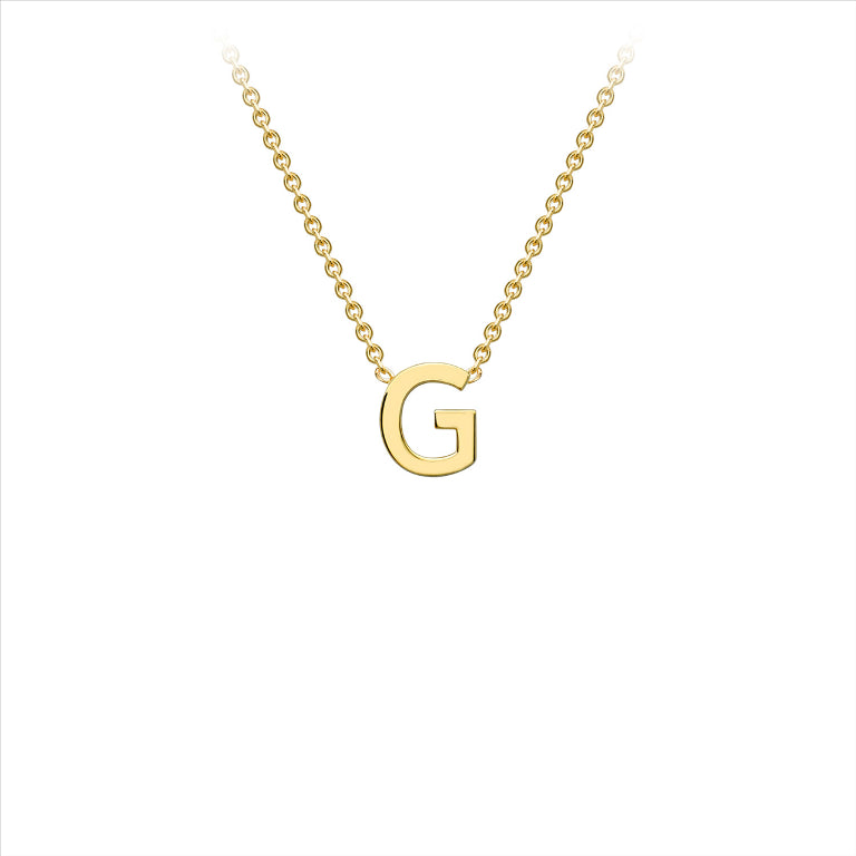 9ct Yellow Gold Dainty Initial G Necklace