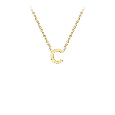 9ct Yellow Gold Petite Initial C Necklace