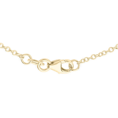 9ct Gold Linked Hearts Necklace.
