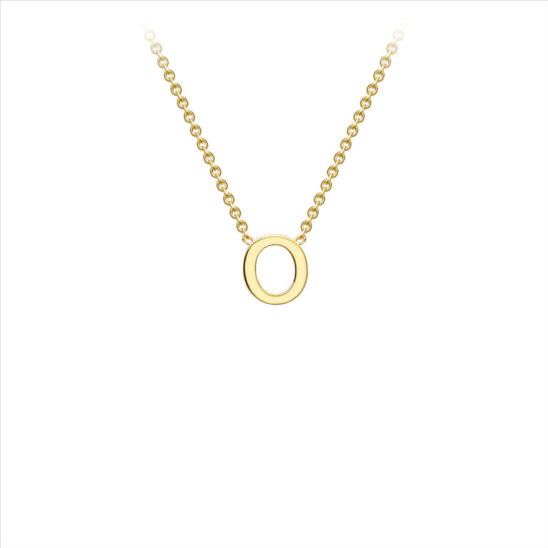 9ct Yellow Gold Dainty Initial O Necklace
