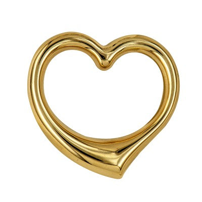 9ct Yellow Gold Open Heart Slider Pendant