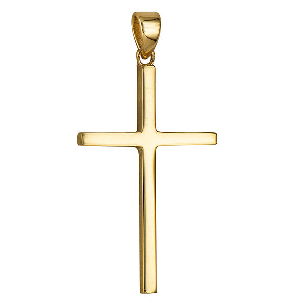 9ct Yellow Gold Polished Cross.