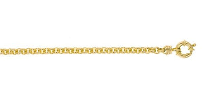 9ct Gold Silver Filled Belcher Bracelet