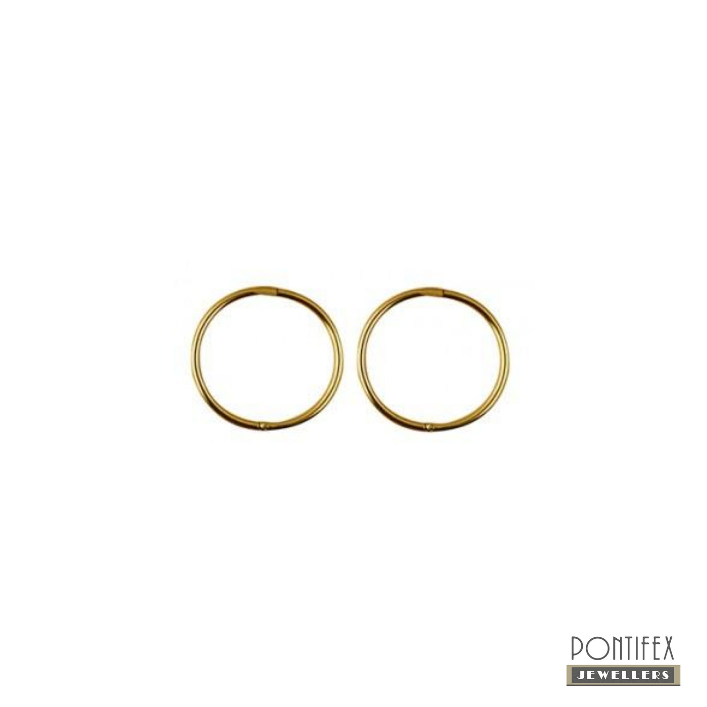 9ct Yellow Gold Large Plain Sleepers