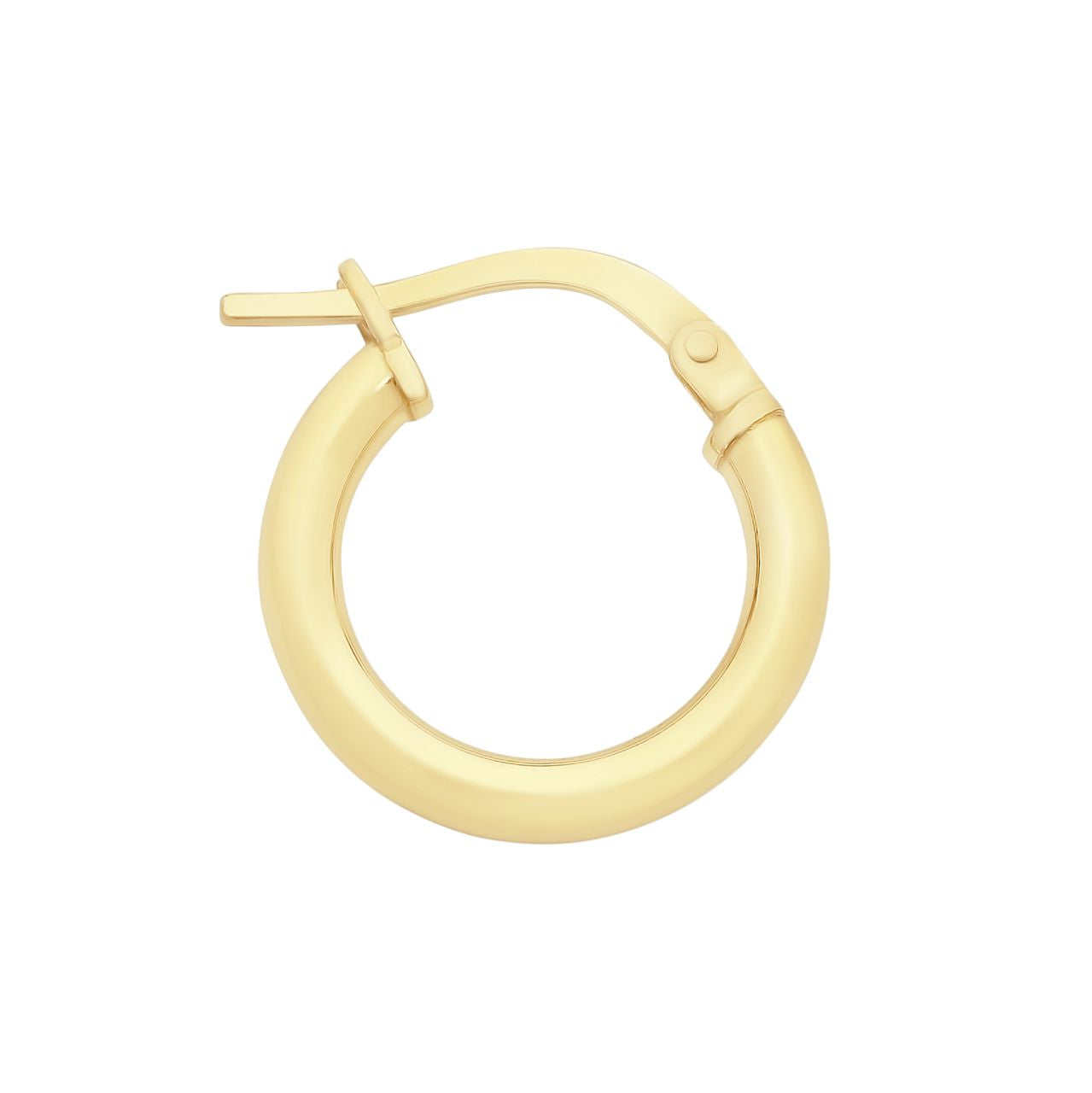SINGLE 9ct Yellow Gold Tube Hoop Earring.