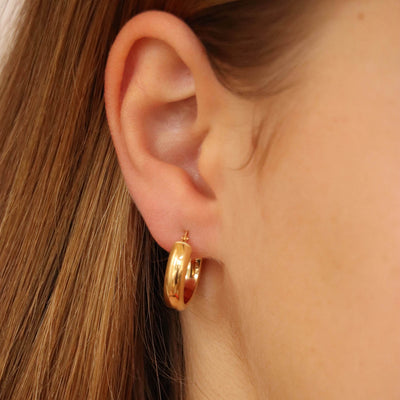 9ct Yellow Gold Hoop Earrings.