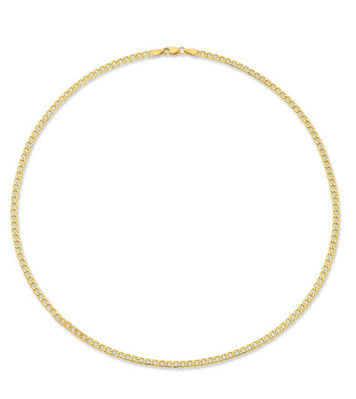 9ct Yellow Gold Silver Filled Curb Chain 50cm