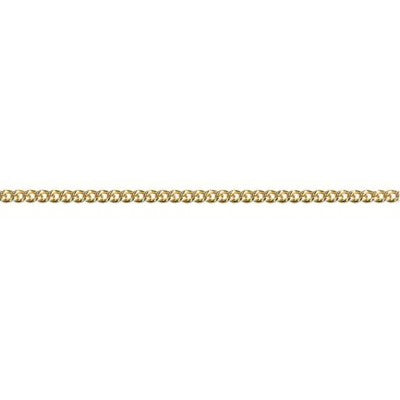 9ct Yellow Gold Close Curb Link Chain - 60cm.
