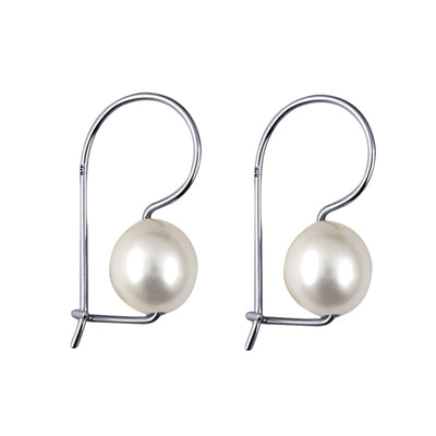 Freshwater Pearl Euroball Earrings.
