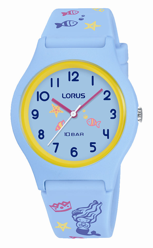 Youth Lorus Watch with Light Blue Case & Dial.