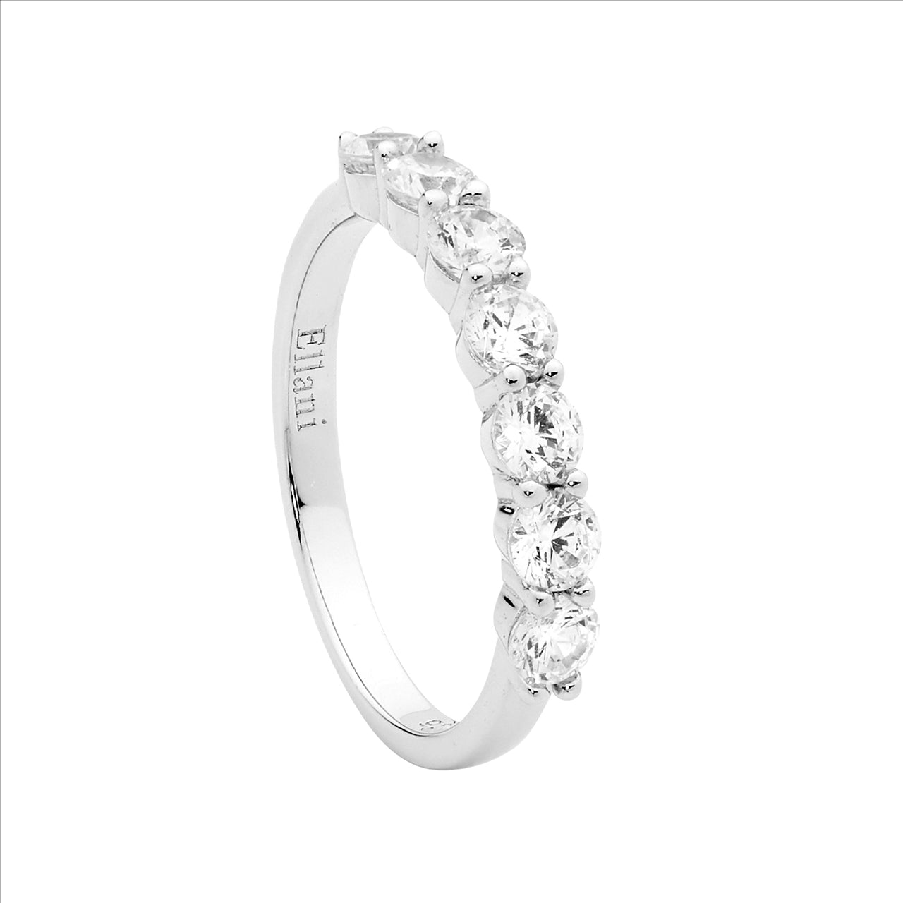 Sterling Silver Cubic Zirconia Band Dress Ring