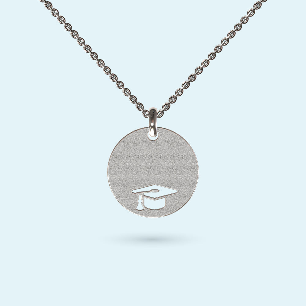 Sterling Silver Graduation Cap Necklace