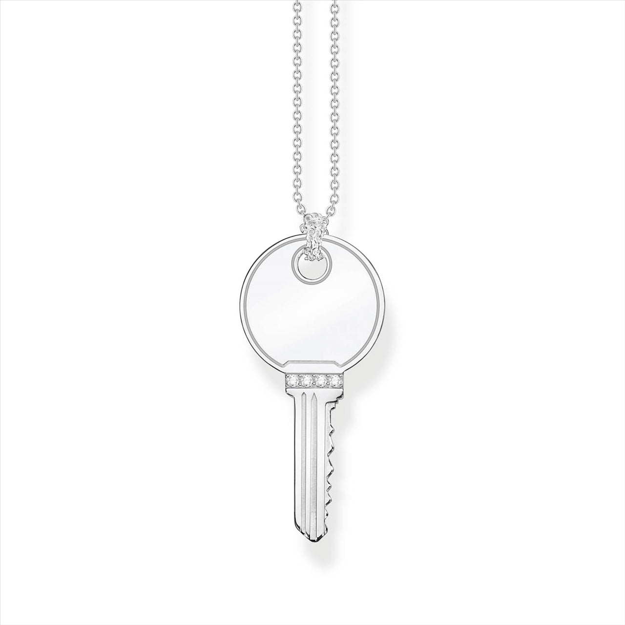 Thomas Sabo Engravable Round key Necklace.