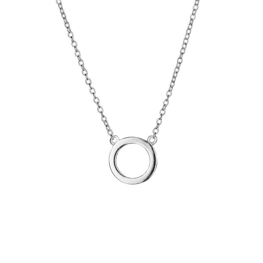 Sterling Silver Open Circle Necklace.