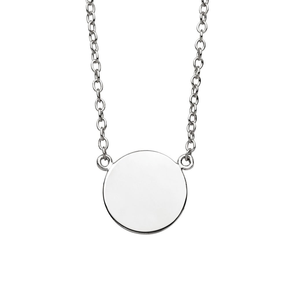 Sterling Silver Disc Necklace.