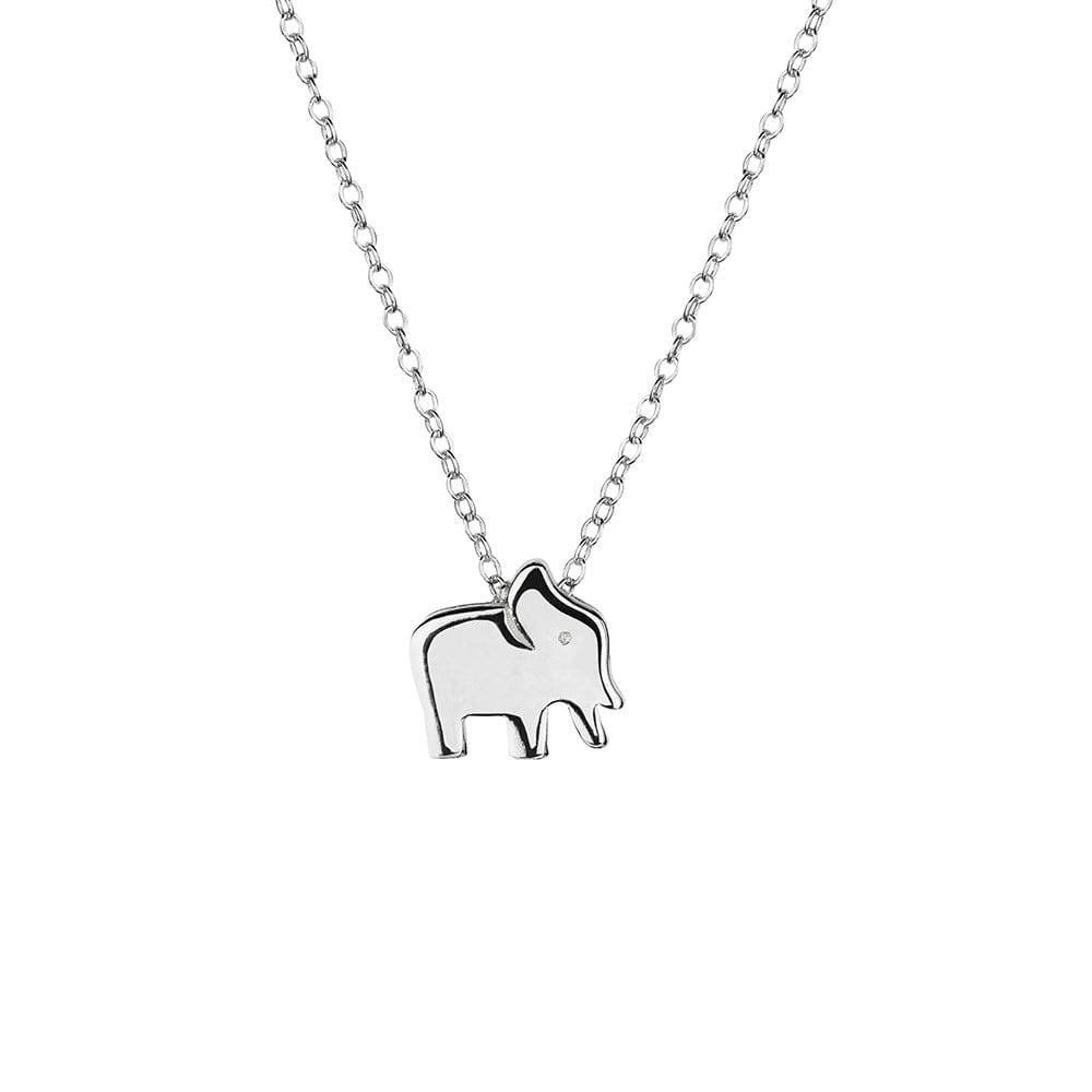 Sterling Silver Elephant Necklace.