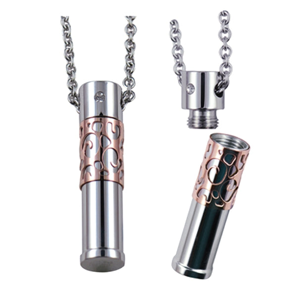 Stainless Steel Cylinder Design Necklace - suitable for Ashes.