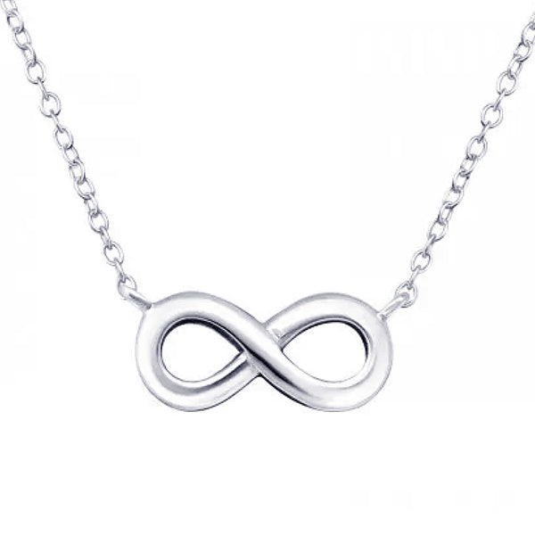 Sterling Silver Infinity Necklace. - adjustable length