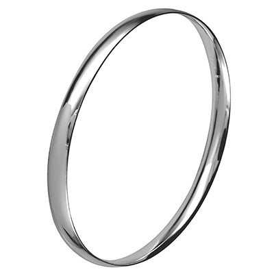 Sterling Silver Oval Bangle.