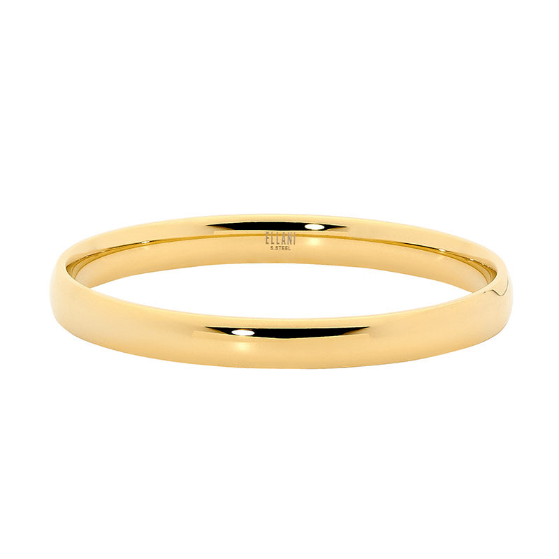 Gold Plate Stainless Steel Bangle 8mm