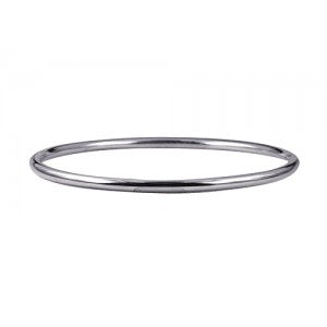 Sterling Silver 3mm Solid Bangle.