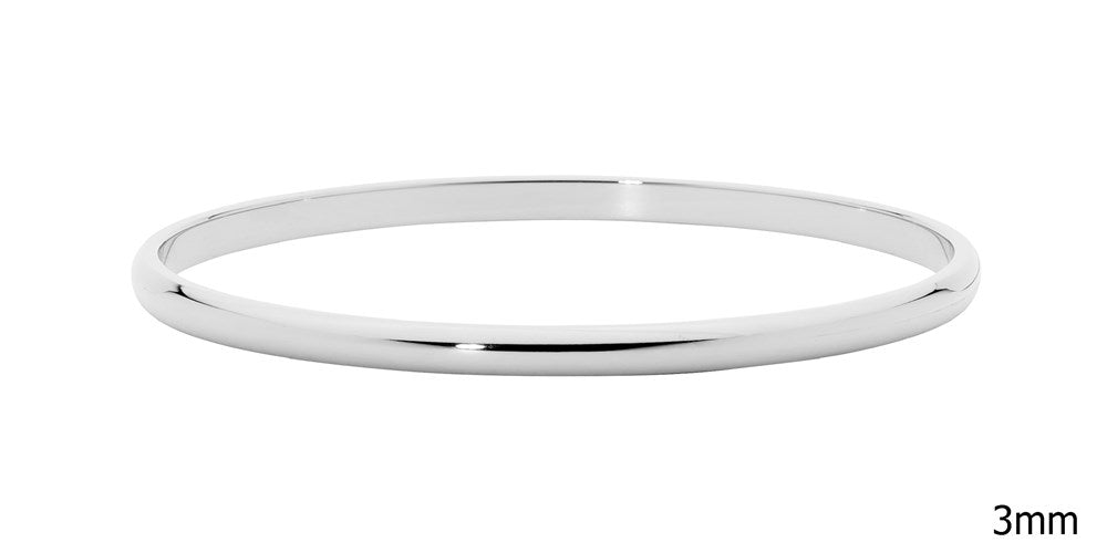 Stainless Steel 3mm Wide Bangle -