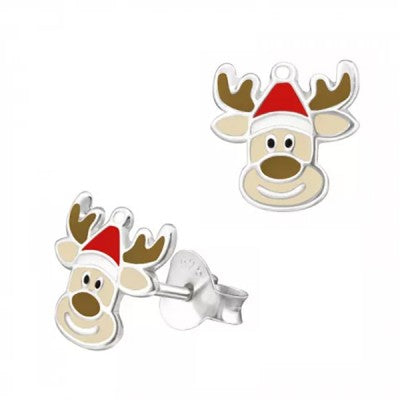 Christmas Reindeer Stud Earrings.