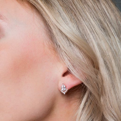 Georgini 'Iconic Bridal Penelope' Fancy Cz Stud Earrings
