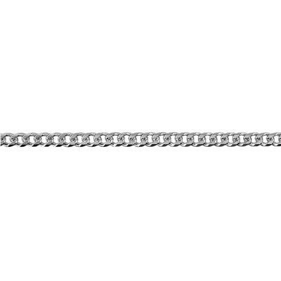 Sterling Silver 70cm Bevelled Curb Chain.