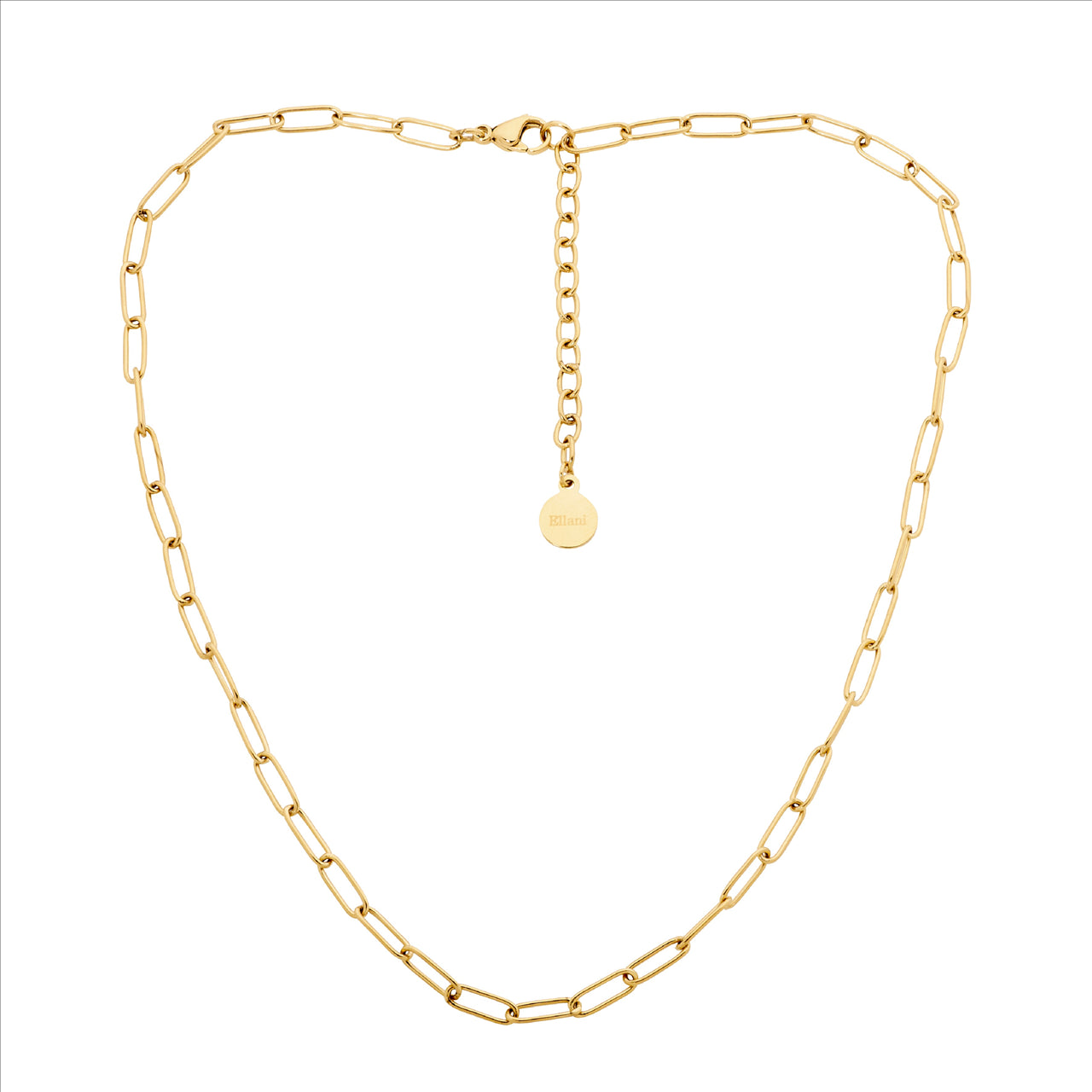 ELLANI Paperclip Link Chain - Yellow Gold Plate